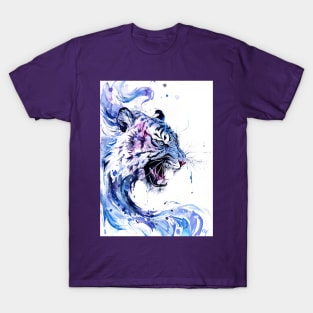 Water Tiger - Watercolor Animal Painting Art T-Shirt